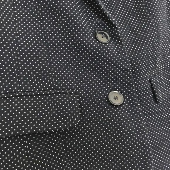 CYNTHIA ROWLEY Polka Dot Blazer In Navy Size Large - Picture 4 of 4
